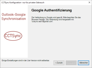 Google Konto Authentifizierung