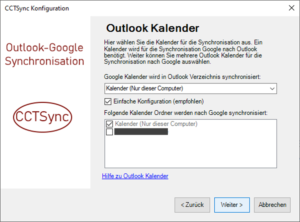 Outlook Kalender Auswahl